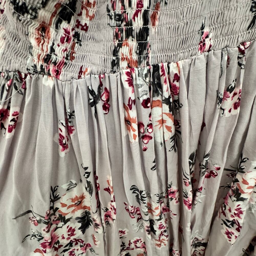 Torrid Smocked Floral Short Sleeve Dress Women’s Plus Size 2 Lined Lavender - Picture 13 of 13